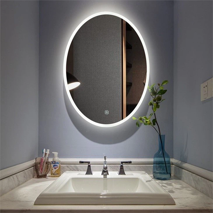 led bathroom mirror round