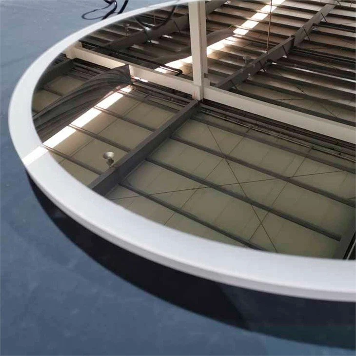 black round light up mirror